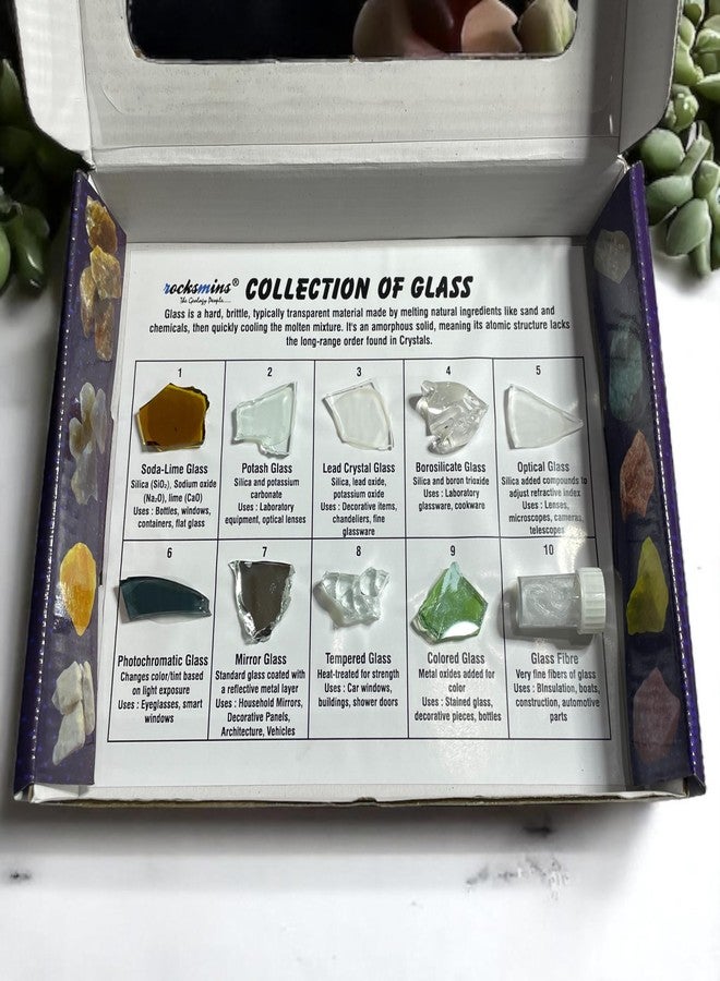 Rocksmins Collection of Glass GL10WM Complete DIY Learning & Education Set for Kids & Students | Hands-On Science Activity with Collection of Glass - Image 3